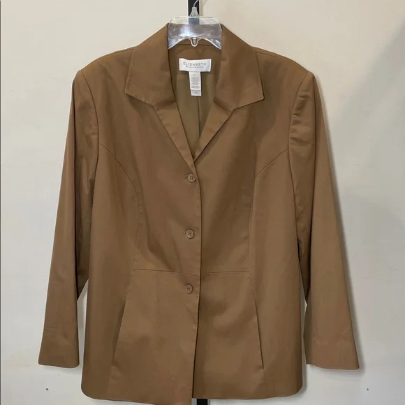 Elisabeth by Liz Claiborne Camel Blazer - Picture 1 of 8